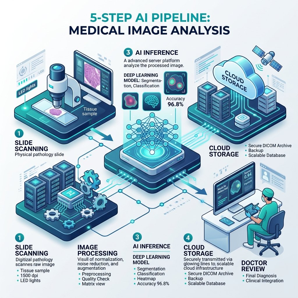5-Step AI Pipeline for Medical Image Analysis