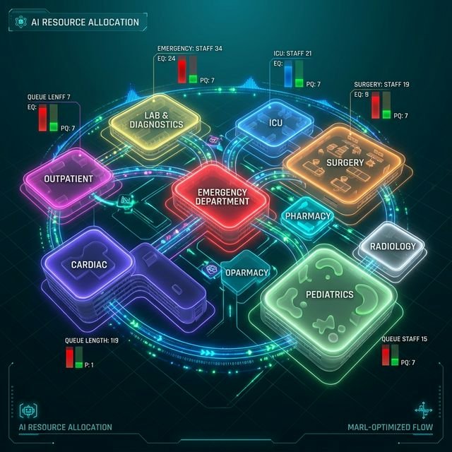 Multi-Agent RL Hospital Resource Optimization