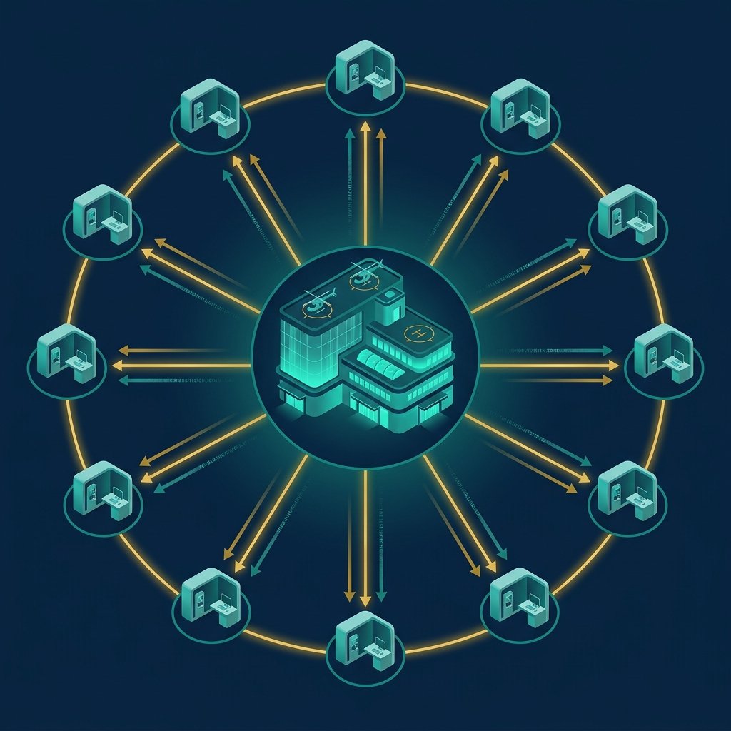 Hub-and-Spoke Regional Lab Network — 1 Lab Hub serving 10-15 Village Kiosks