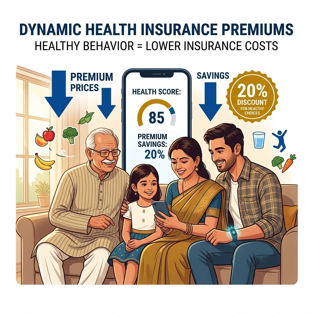 Dynamic health insurance premiums — healthy behaviour equals lower costs