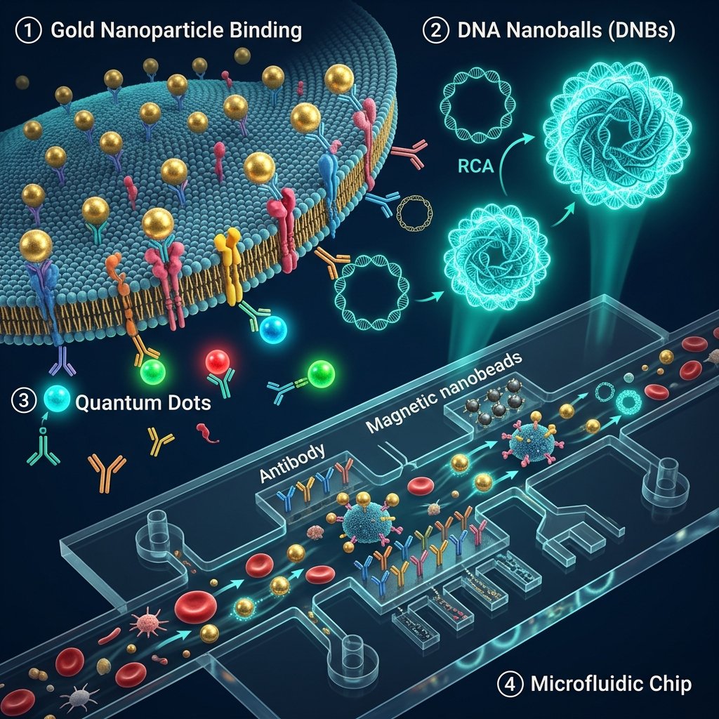 Nano BioAssay Pro — DNA Nanoballs, Gold Nanoparticles, Quantum Dots, Microfluidic Chip