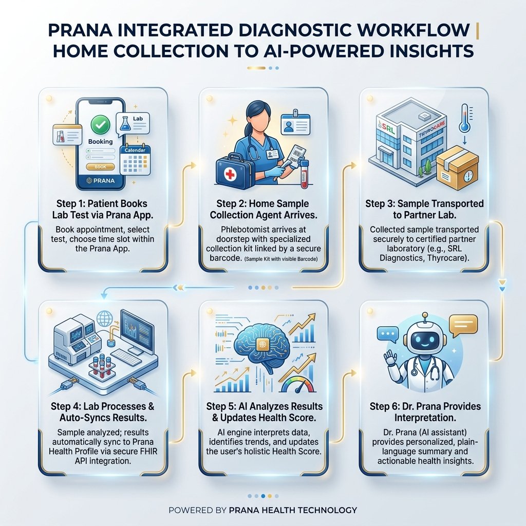 Prana Home Sample Collection & Diagnostic Lab Integration Workflow